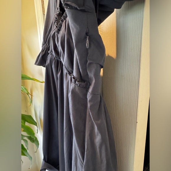 cinq a sept Navy Puff-Sleeve Smocked Mini Dress - Picture 7 of 12